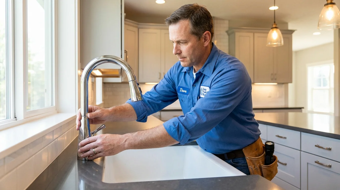 Kitchen faucet installation by Johns Plumbing LLC in River Grove